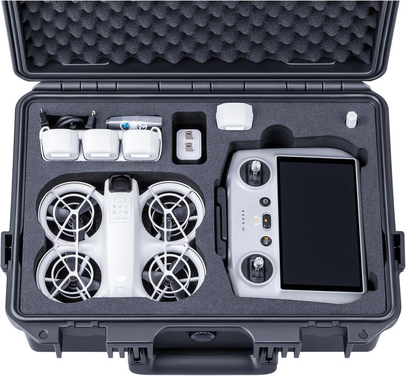 Lykus Titan N110 Waterproof Hard Case for DJI Neo Combo, RC-N3/DJI RC 2, Support Up to 7 batteries [CASE ONLY] - Image 1